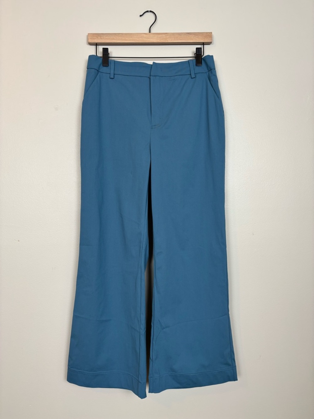 Halara Flex High Waisted Pockets Wide Leg Work Pants Womens Sm Petite in Blue